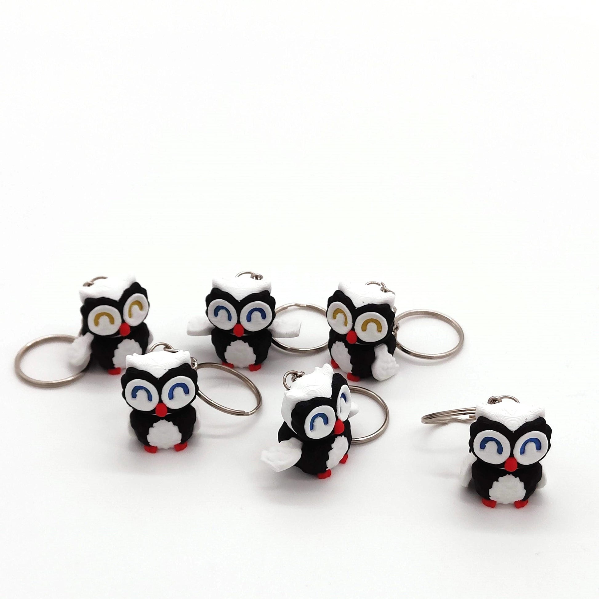 Owl Keychain, Cute Keyring, Owls, Horned Owl, Snow Owl, Sweet, Cute, Animal Accessories