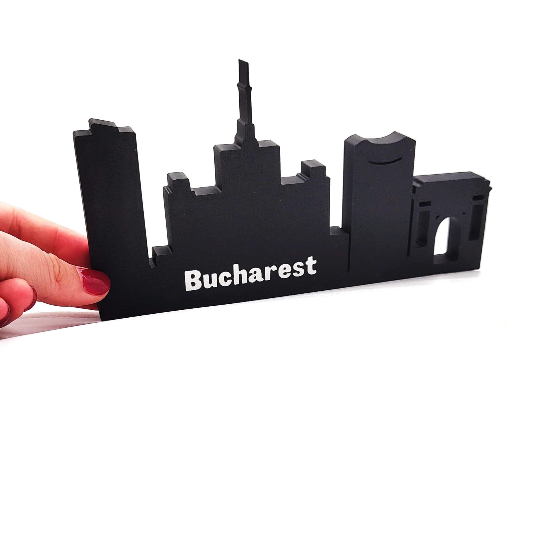 Bucharest Skyline: Capturing the Architectural Essence of Romania's Vibrant Capital - A Perfect Souvenir for Your Home, Shelf, or Desk