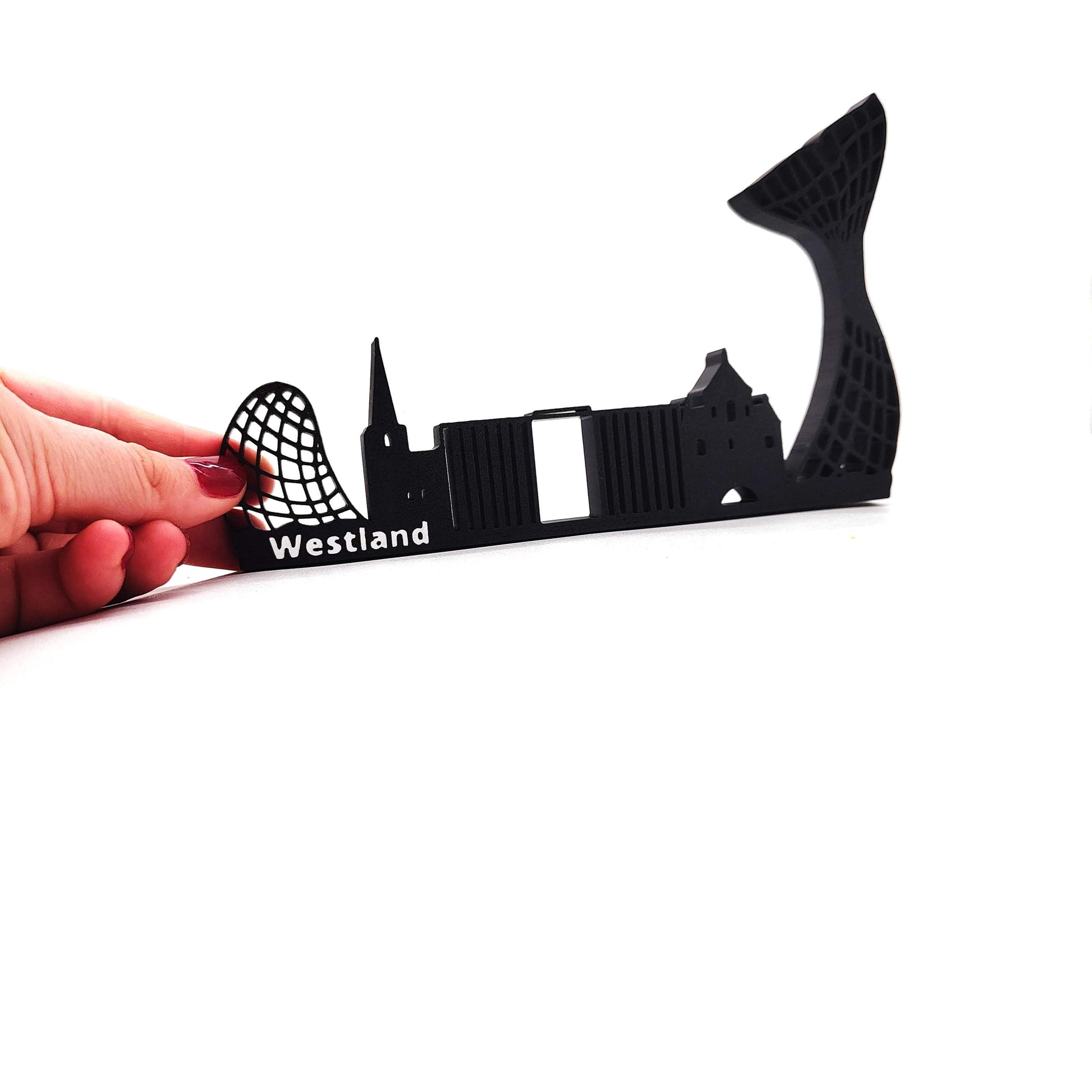 Westland Skyline: Stunning Artistic View of the City Center - An Essential Collectible for Anyone Passionate About Urban Art and Cityscapes