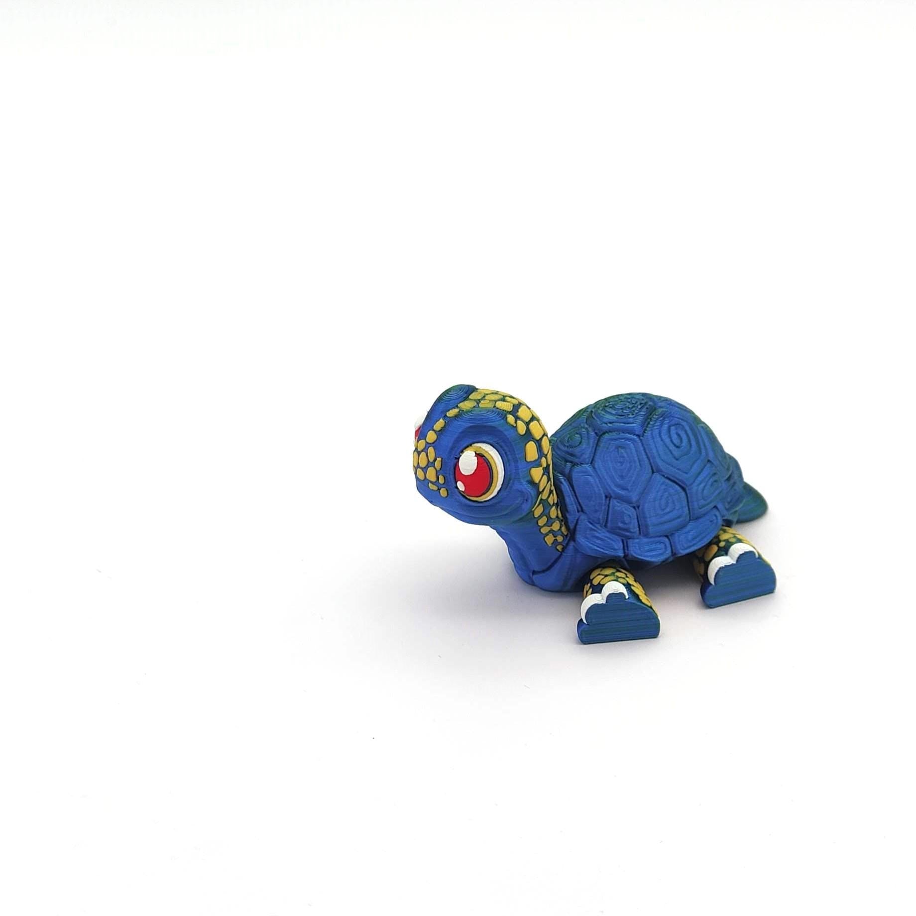 Movable Turtle Figurine | Decorative Terrapin Sculpture | Unique Tortoise Ornament for Home Décor | Collectible Reptile Art Piece