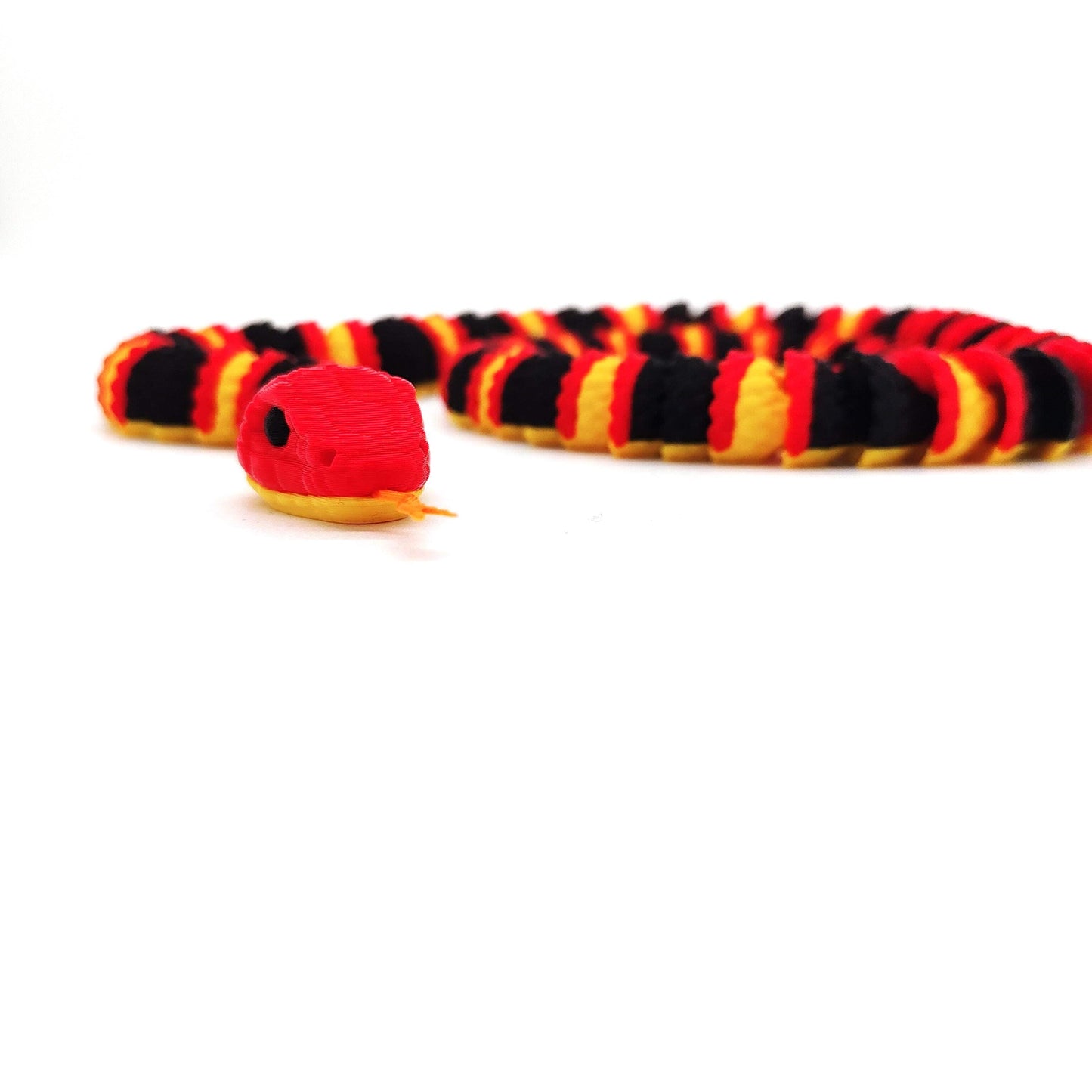 Vibrant Coral Snake - Realistic Articulated Reptile in Red, Yellow, and Black - Perfect for Collectors & Nature Lovers