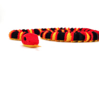 Vibrant Coral Snake - Realistic Articulated Reptile in Red, Yellow, and Black - Perfect for Collectors & Nature Lovers