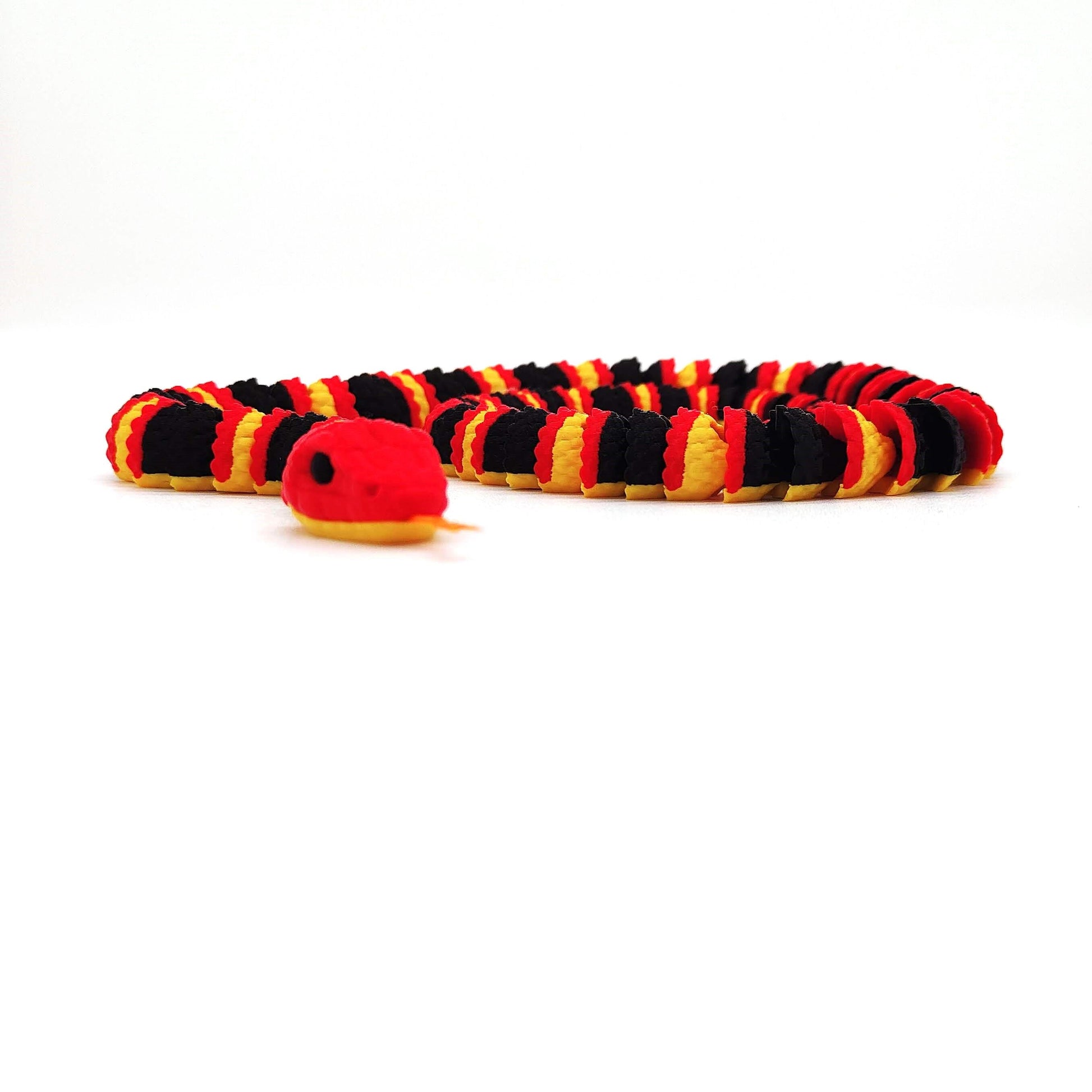 Vibrant Coral Snake - Realistic Articulated Reptile in Red, Yellow, and Black - Perfect for Collectors & Nature Lovers