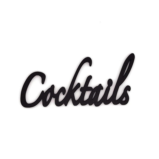 3D Cocktails sign, wall plastic sign, cocktails sign, kitchen decoration, 3d text