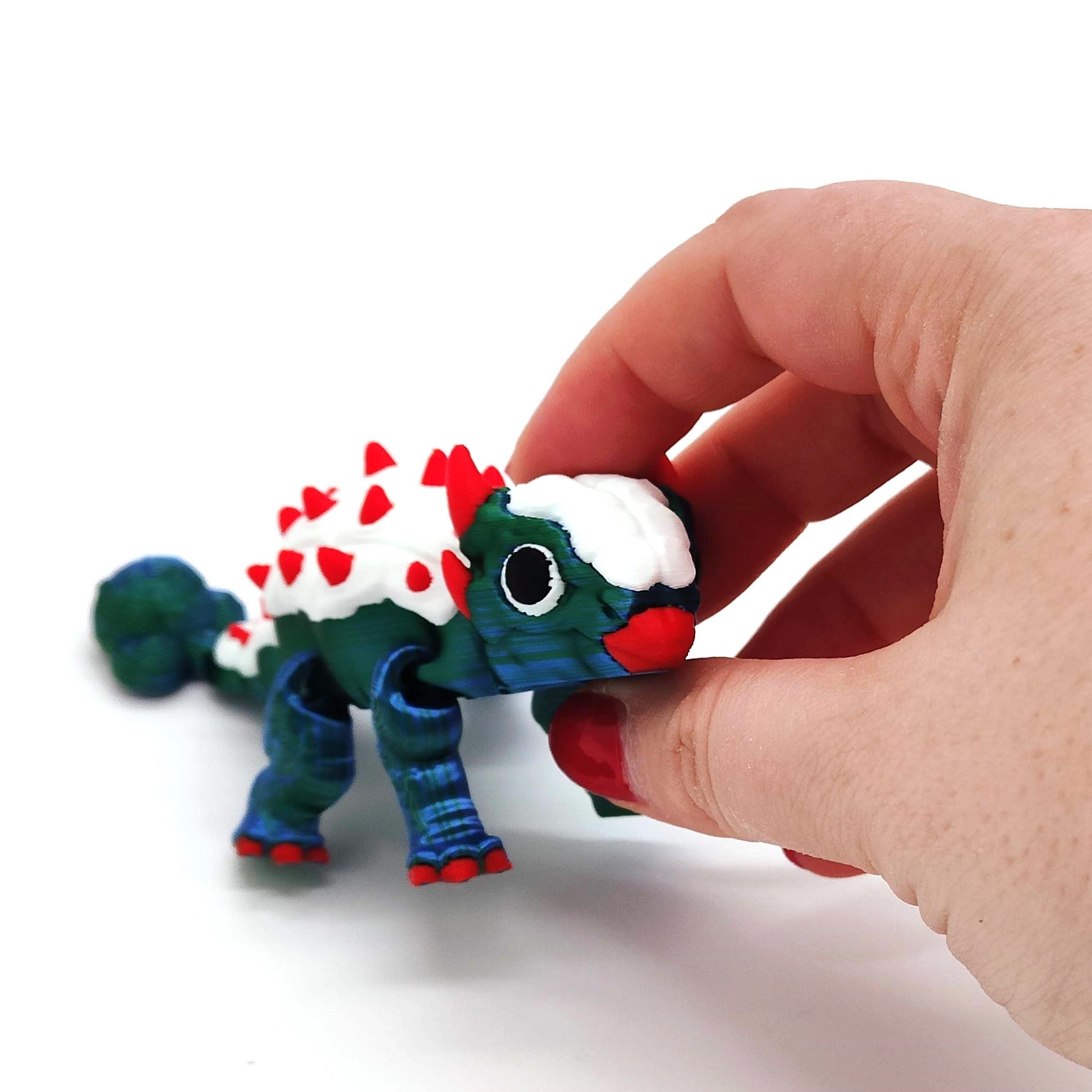 Articulated Ankylosaurus Fidget Toy - Adorable Kawaii Dinosaur Figure for Stress Relief and Collectors