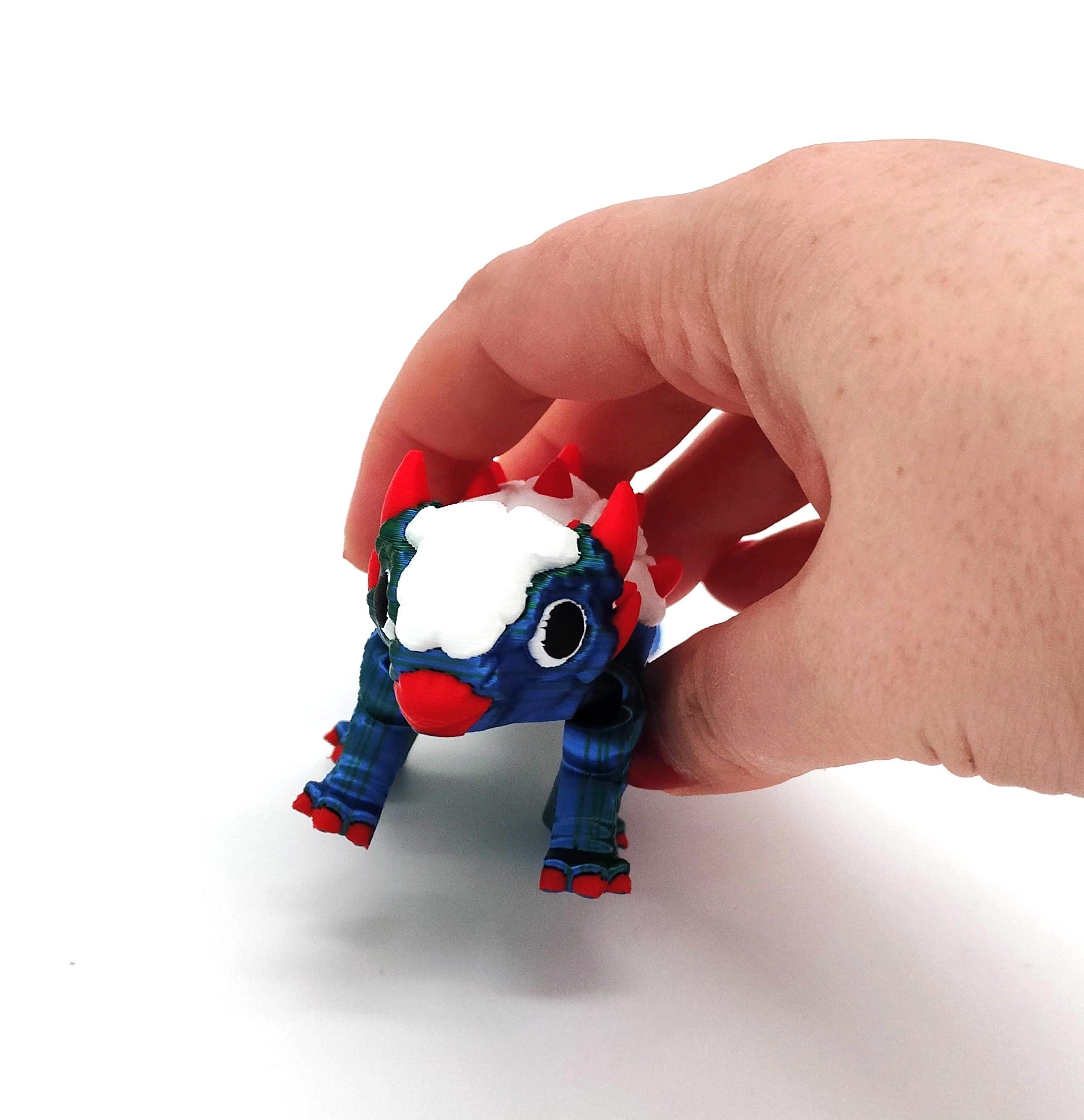 Articulated Ankylosaurus Fidget Toy - Adorable Kawaii Dinosaur Figure for Stress Relief and Collectors
