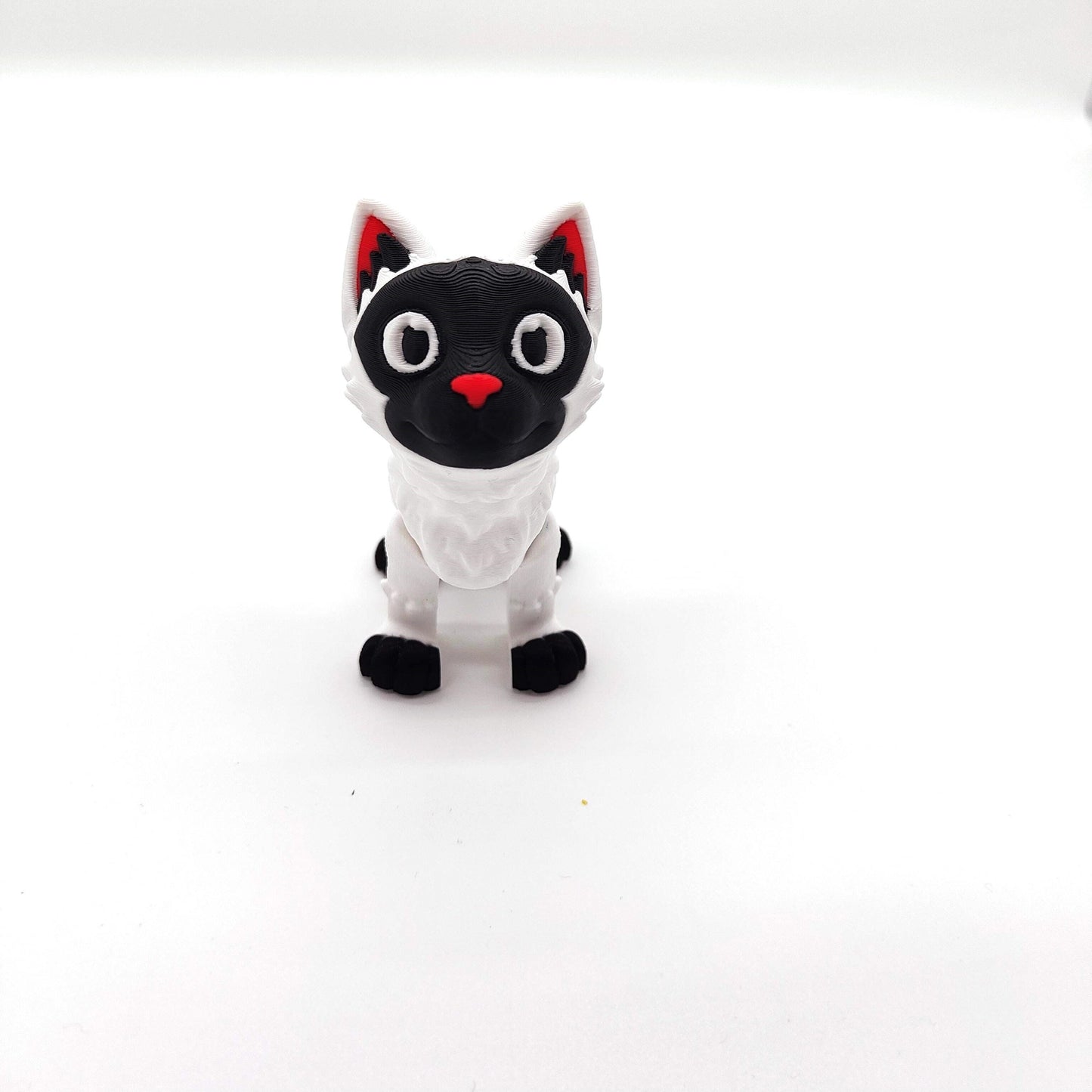 Siamese Black and White Cat Figurine - Cute Animal Toy - Unique Collectible Gift for Cat Lovers, Perfect Home Decor, Desk Companion