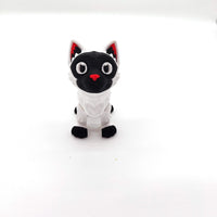 Siamese Black and White Cat Figurine - Cute Animal Toy - Unique Collectible Gift for Cat Lovers, Perfect Home Decor, Desk Companion