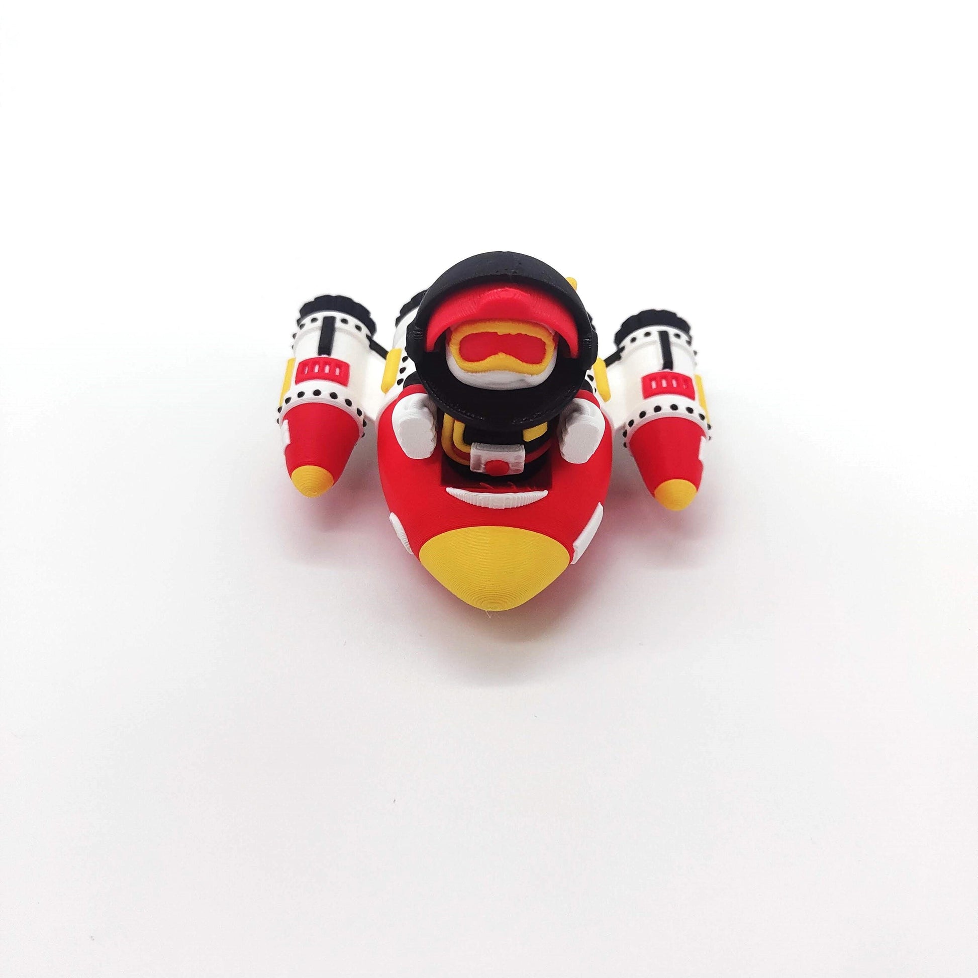 Astronaut Figure with Mini Spaceship - Deluxe Collectible Toy Set for Space Enthusiasts, Vintage Astronaut Figurine with Colorful Spacecraft