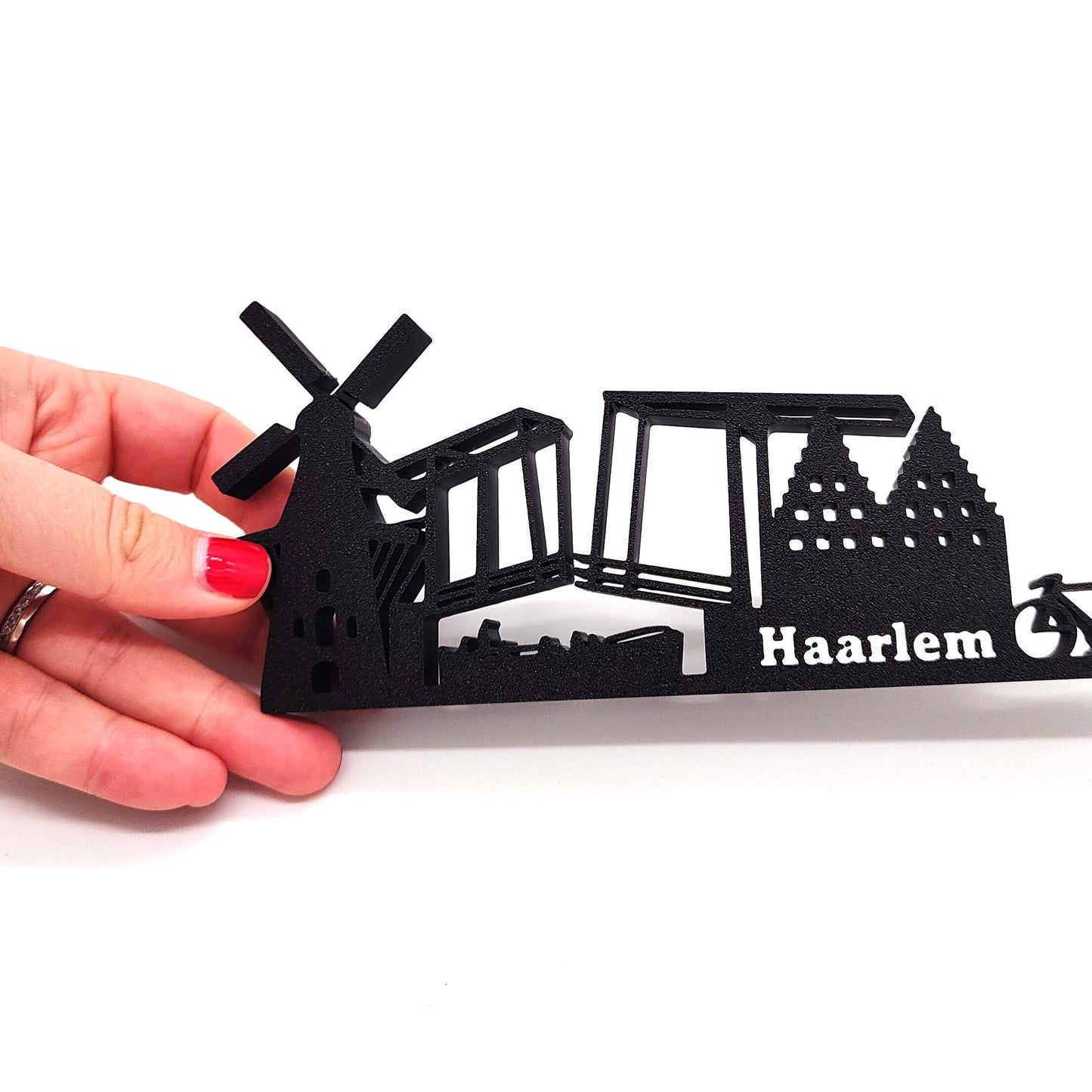 Elegant Haarlem Skyline Souvenir - Perfect Home, Shelf, and Desk Decor from The Netherlands, City Silhouette, Collectable, Panoramic Skyline