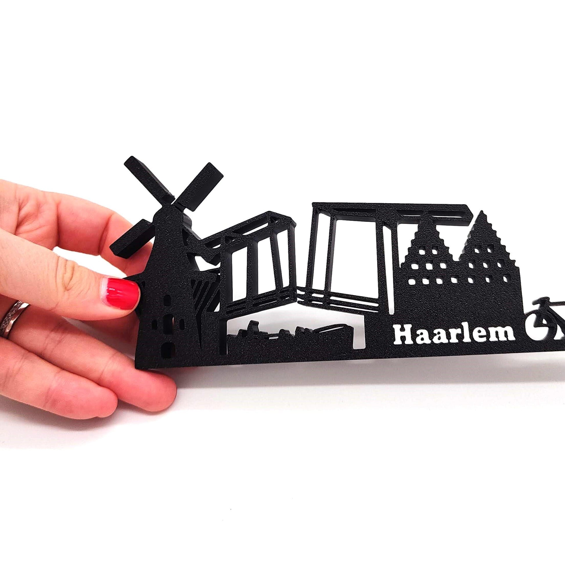 Elegant Haarlem Skyline Souvenir - Perfect Home, Shelf, and Desk Decor from The Netherlands, City Silhouette, Collectable, Panoramic Skyline