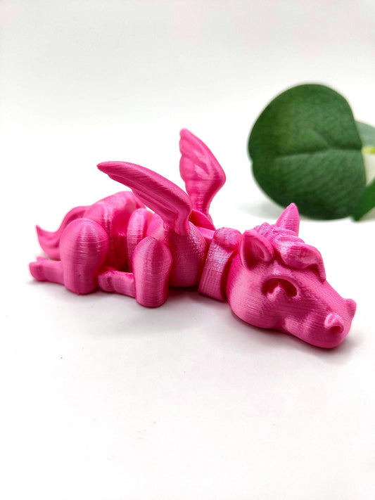 Articulated Pegasus| 3d Printed stallion | Flexible | Custom Fidget Toy, Desk Pet, Unique Toy - Fidget Toy | Lazy pegasus