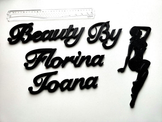 Custom text wall design with/without logo