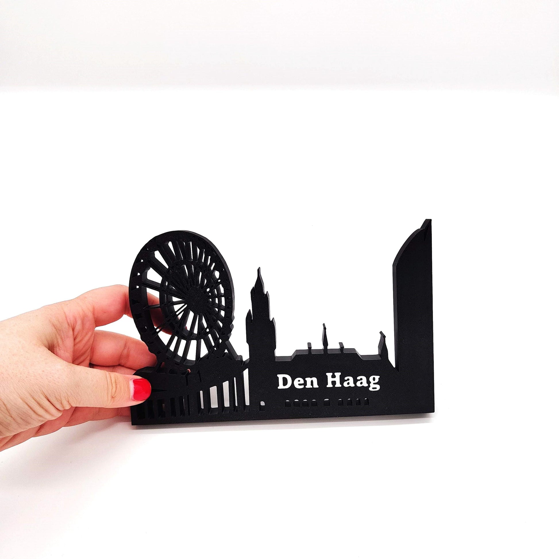 The Hague Skyline Art – Perfect Home & Bookshelf Decor | Den Haag Collectible, Netherlands Souvenir and Gift