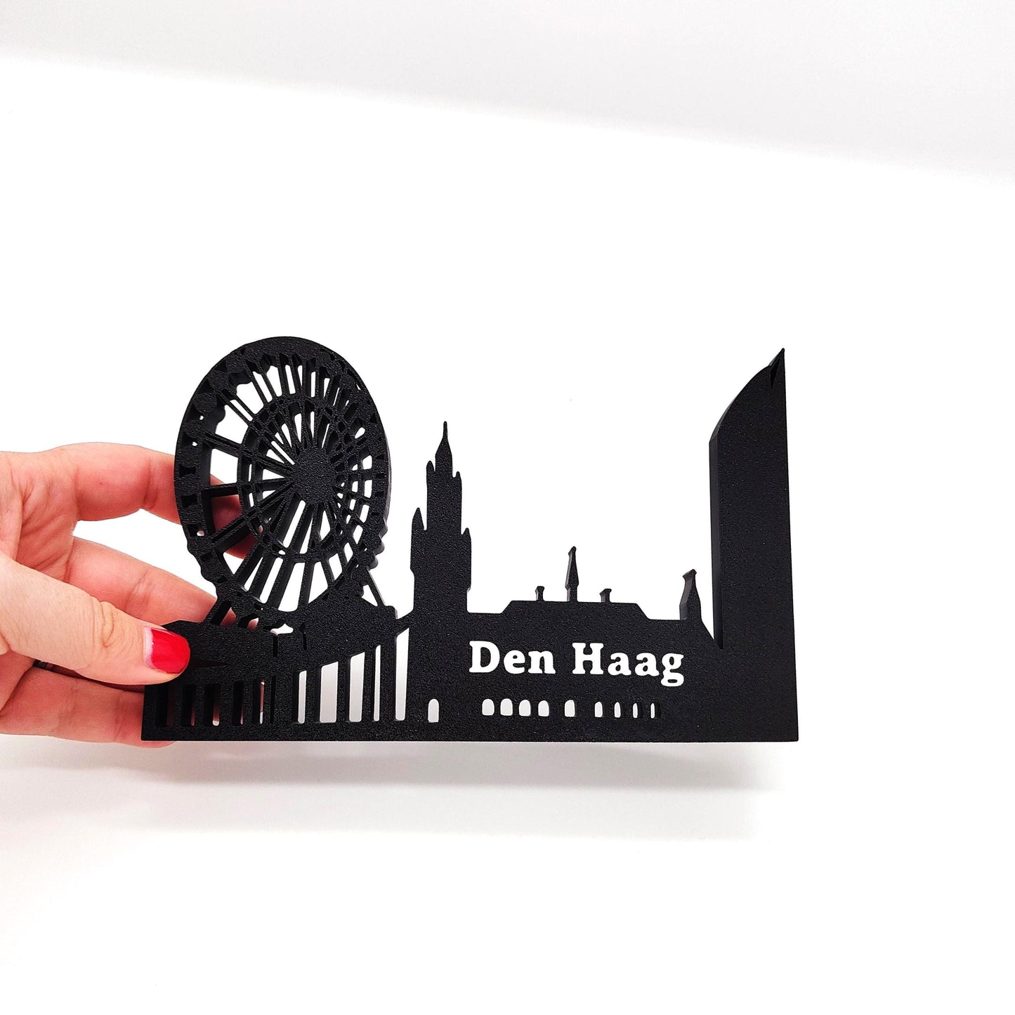 The Hague Skyline Art – Perfect Home & Bookshelf Decor | Den Haag Collectible, Netherlands Souvenir and Gift