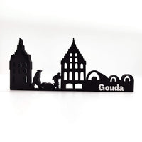 Charming Gouda Skyline Art – Unique Collectible for Home and Bookshelf Decor | Perfect Netherlands Souvenir