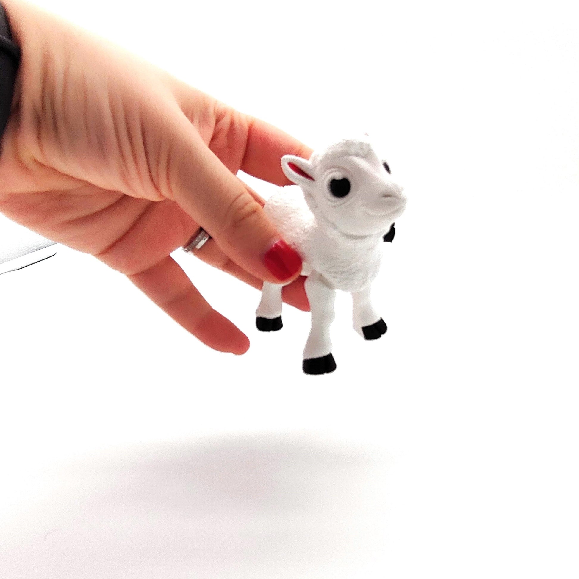 Charming Baby Flexi Lamb – Articulated, Poseable Sheep Figurine | Perfect for Desk, Shelf Decor, and Unique Collectible Gift