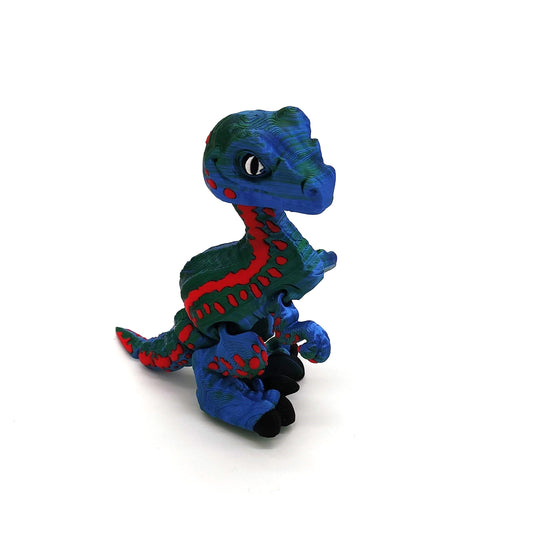 Velociraptor Dinosaur Sculpture with Movable Joints - Poseable Prehistoric Art Collectible, Realistic, Perfect for Dinosaur Enthusiasts
