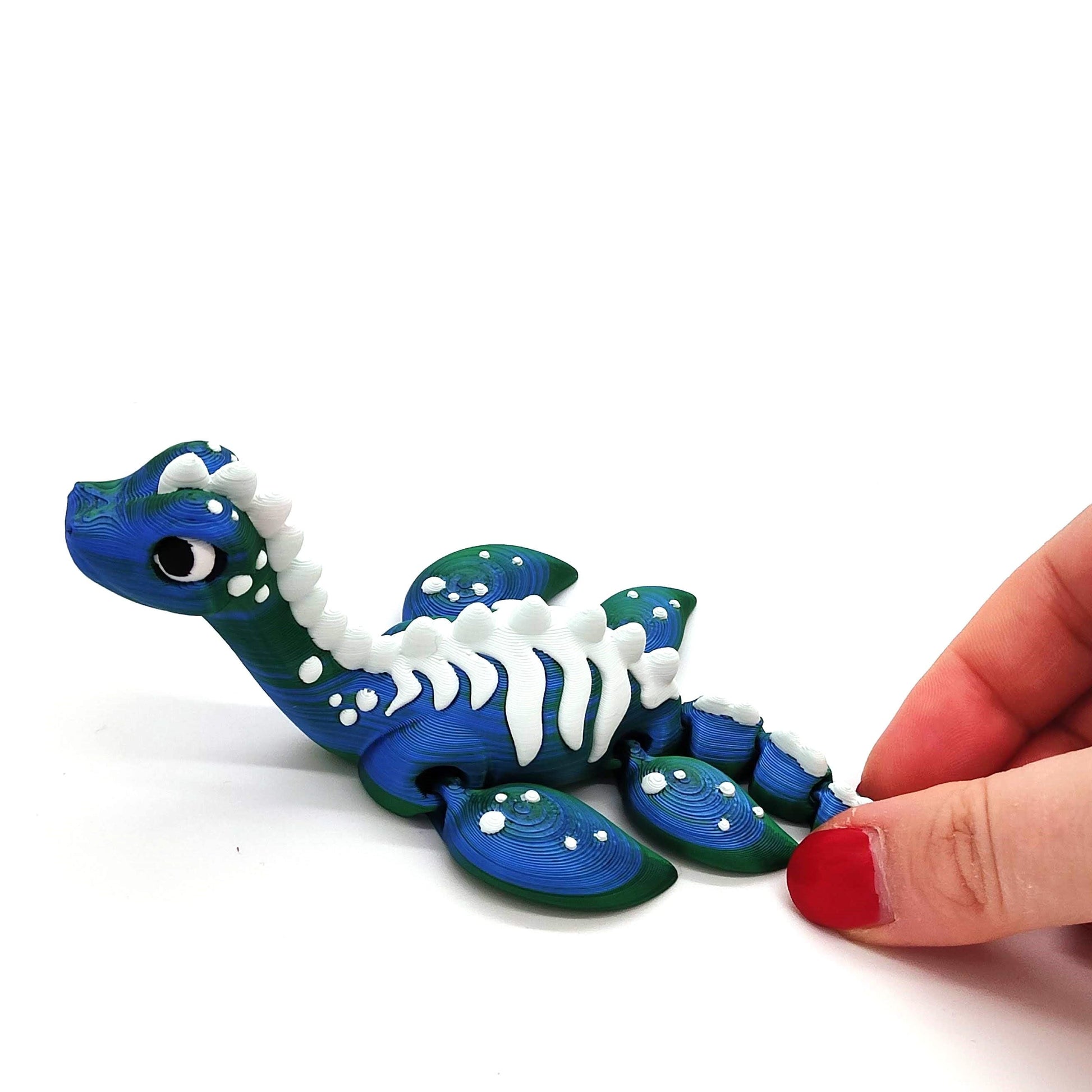 Articulating Loch Ness Monster Figurine | Poseable Mythical Creature Sculpture | Unique Collectible for Home Decor and Gifts | Mini Nessie
