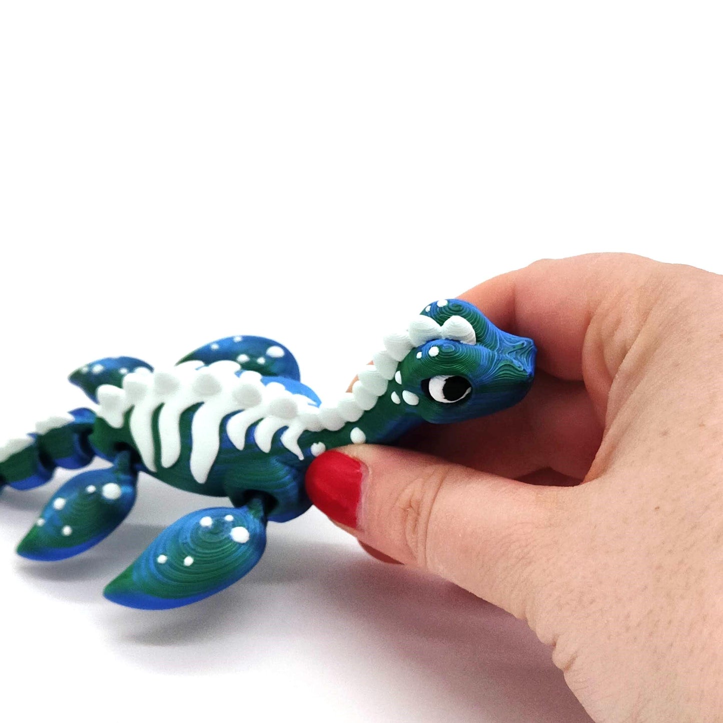 Articulating Loch Ness Monster Figurine | Poseable Mythical Creature Sculpture | Unique Collectible for Home Decor and Gifts | Mini Nessie