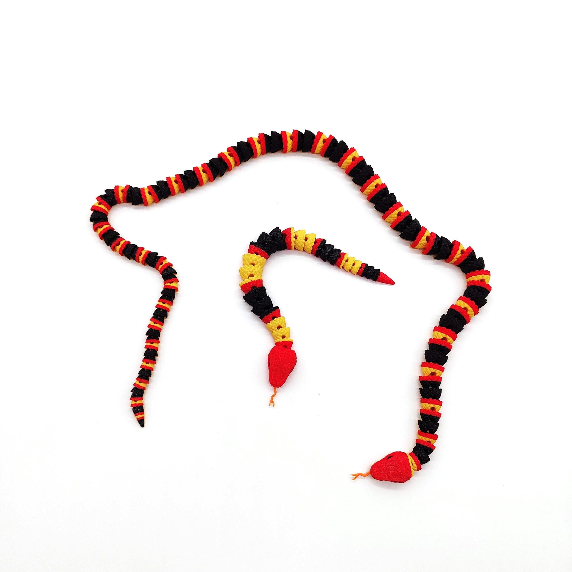 Vibrant Coral Snake - Realistic Articulated Reptile in Red, Yellow, and Black - Perfect for Collectors & Nature Lovers