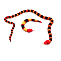 Vibrant Coral Snake - Realistic Articulated Reptile in Red, Yellow, and Black - Perfect for Collectors & Nature Lovers