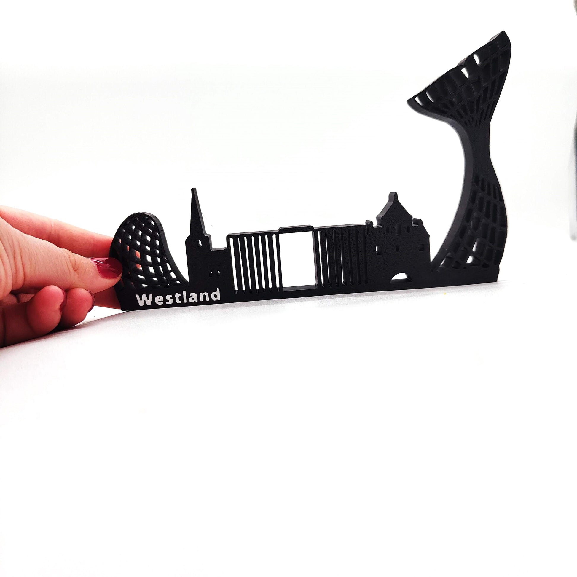 Westland Skyline: Stunning Artistic View of the City Center - An Essential Collectible for Anyone Passionate About Urban Art and Cityscapes