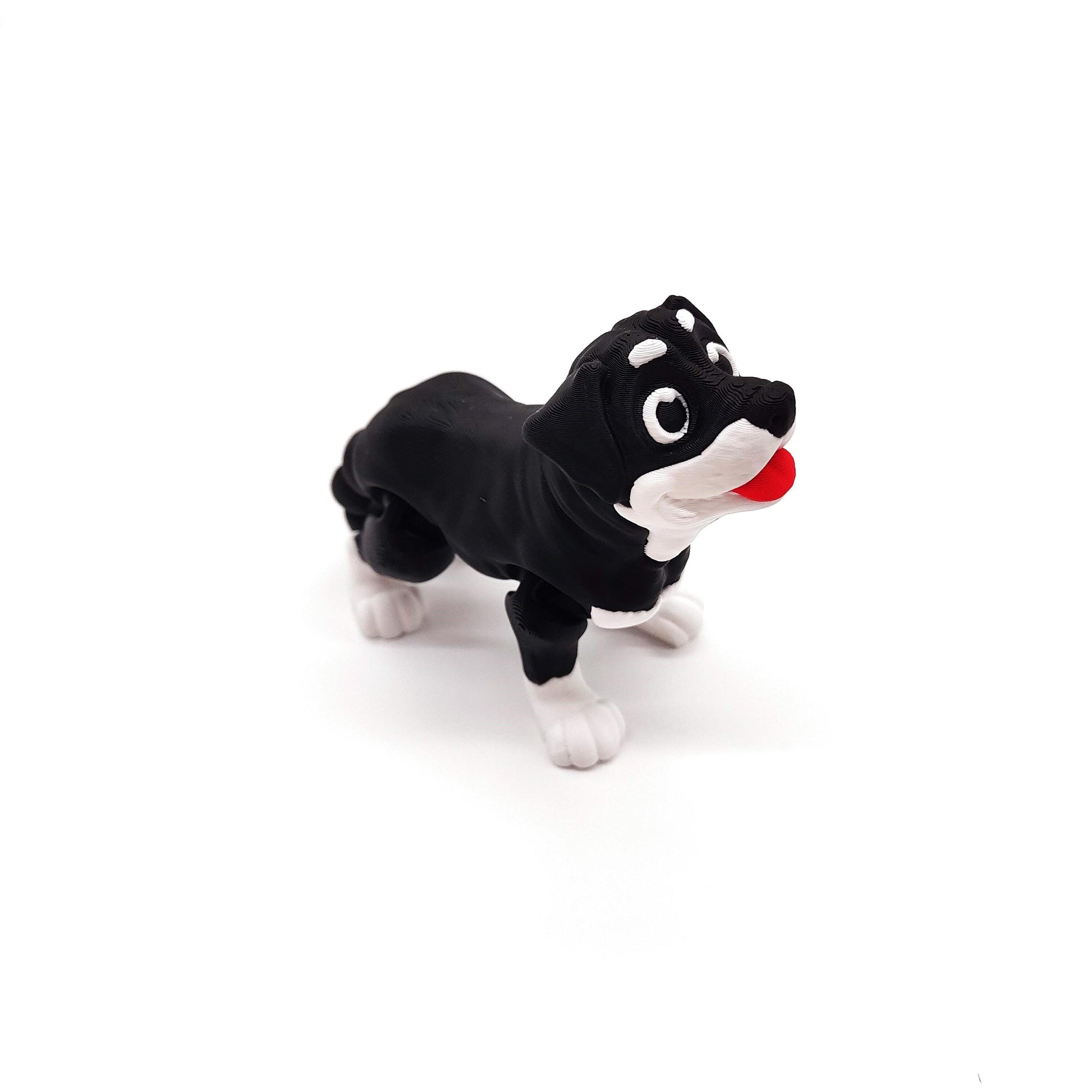 Charming Rottweiler Dog Figurine with Playful Expression, Lifelike Details, and Vibrant Colors – Perfect for Dog Lovers and Collectors