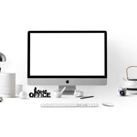 Stylish 3D 'Home Office' Sign - Sleek Black Desk, Perfect for Enhancing Your Workspace or Home Office Aesthetic