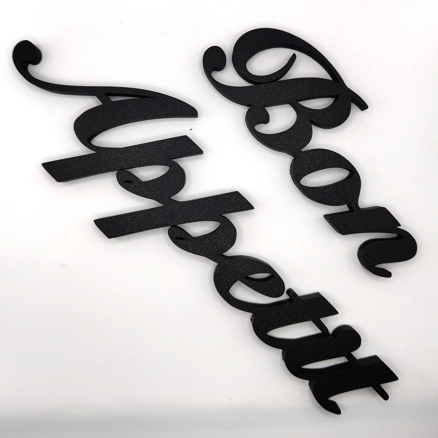 Elegant 'Bon Appétit' Wall Sign in Black Script - Perfect Kitchen or Dining Room Décor, Modern Home Accent, Ready to Hang