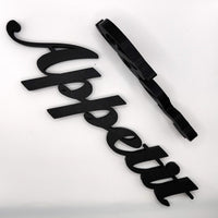 Elegant 'Bon Appétit' Wall Sign in Black Script - Perfect Kitchen or Dining Room Décor, Modern Home Accent, Ready to Hang