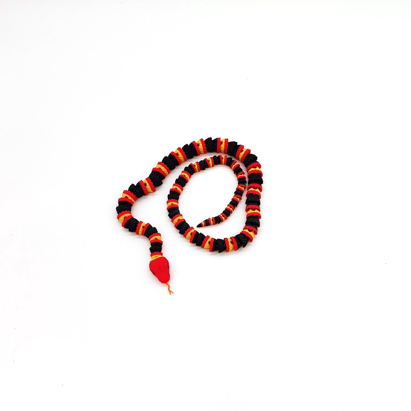 Vibrant Coral Snake - Realistic Articulated Reptile in Red, Yellow, and Black - Perfect for Collectors & Nature Lovers