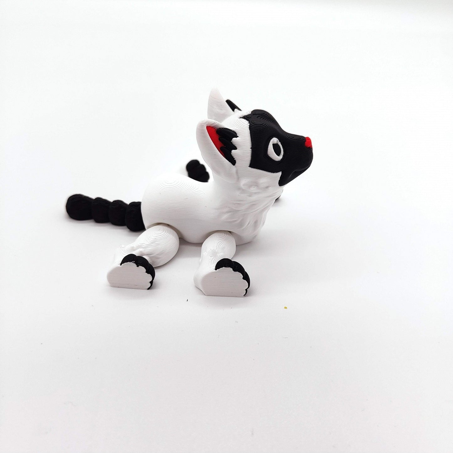 Siamese Black and White Cat Figurine - Cute Animal Toy - Unique Collectible Gift for Cat Lovers, Perfect Home Decor, Desk Companion