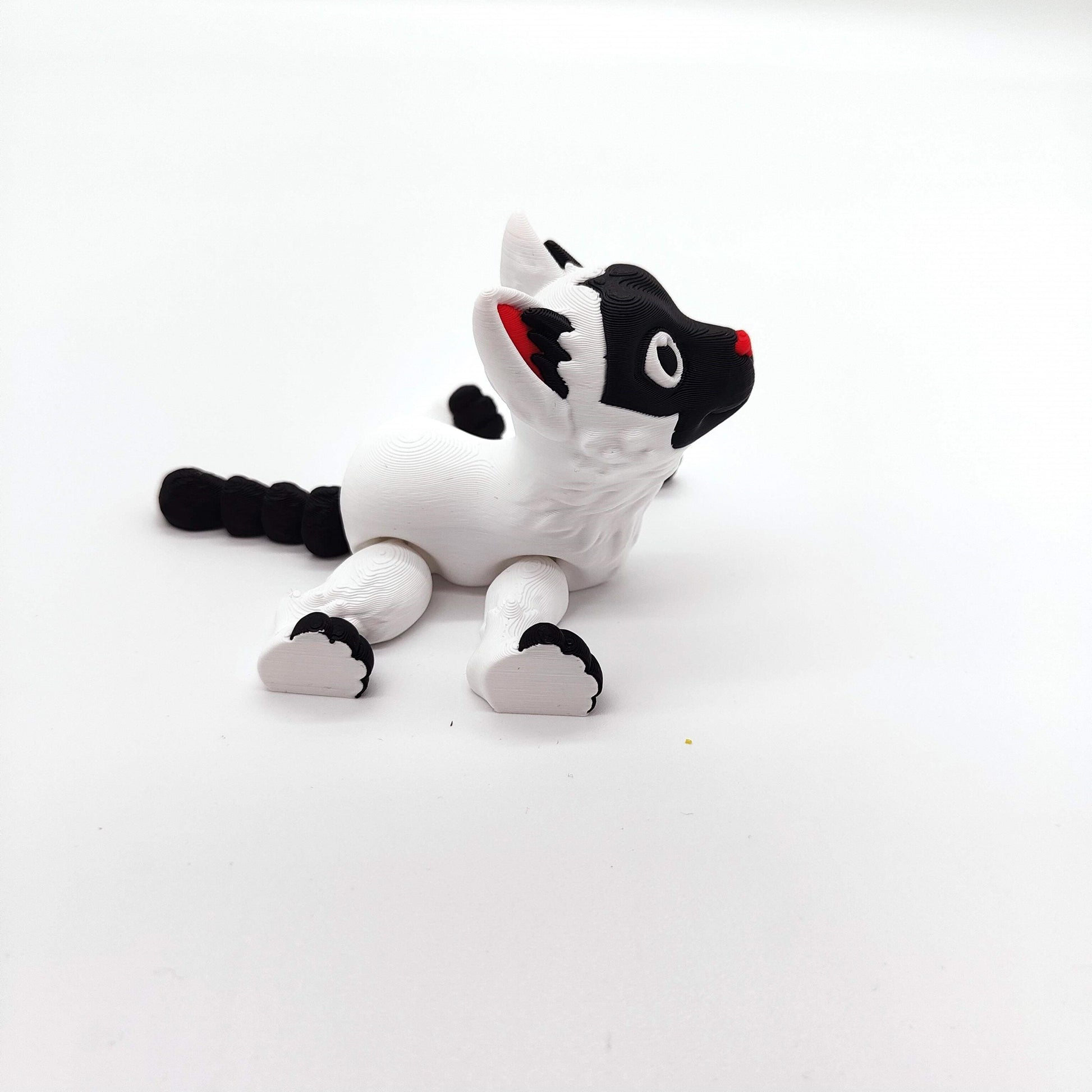Siamese Black and White Cat Figurine - Cute Animal Toy - Unique Collectible Gift for Cat Lovers, Perfect Home Decor, Desk Companion