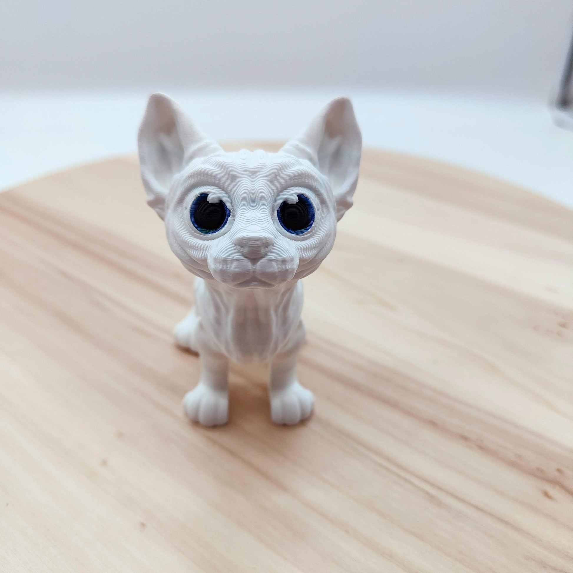 Sphynx Cat Figurine with Big Expressive Eyes – The Perfect Gift for Cat Lovers and Home Décor Enthusiasts, Flexi Sphynx Cat