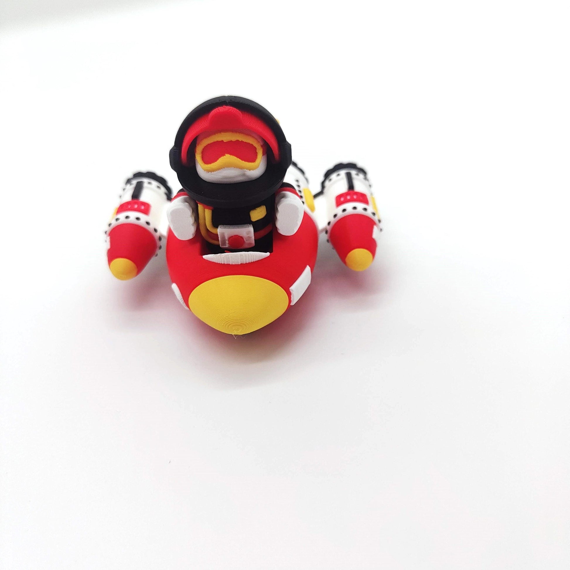 Astronaut Figure with Mini Spaceship - Deluxe Collectible Toy Set for Space Enthusiasts, Vintage Astronaut Figurine with Colorful Spacecraft