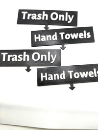 Personalized Hand Towels sign, bathroom sign, bathroom decor, Modern Towel pla sign with arrow, custom