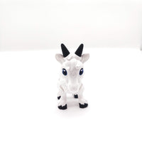 White Baby Goat Figurine with Movable Legs and Head - Cute Collectible Toy - Perfect for Animal Lovers and Kids