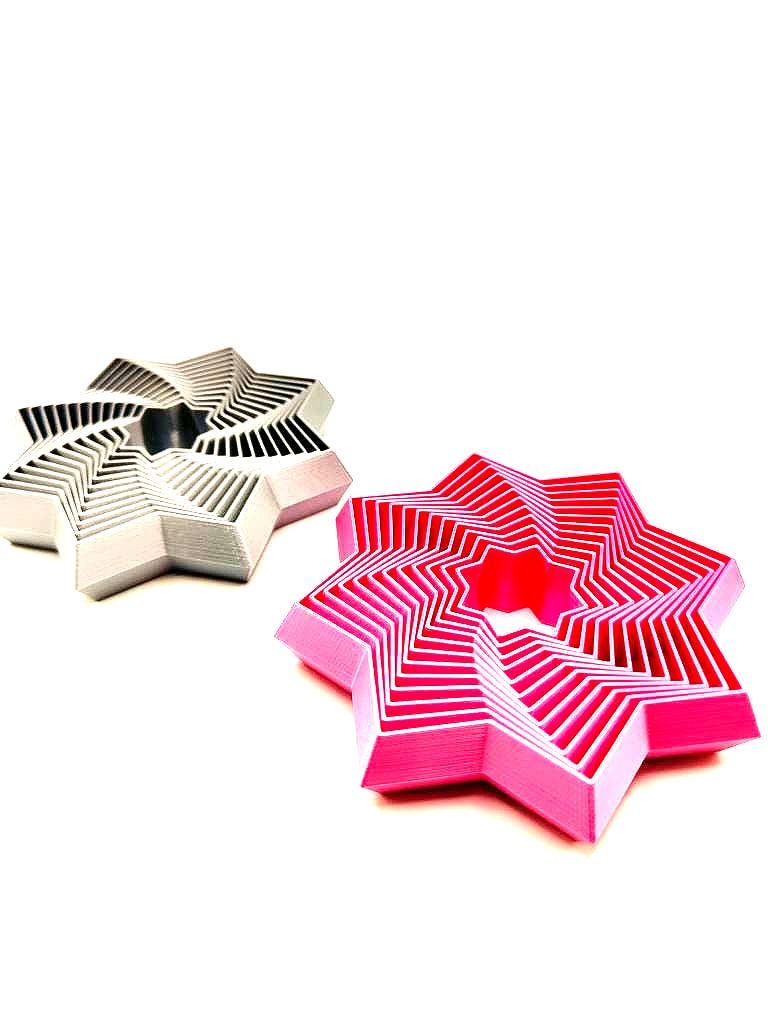 Star Tornado Fidget Toy | 3D Printed Fidget Desk Toy | Sensory | ASMR | ADHD Tinker Toy, Autism Tool | Fractal anxiety tool | Stress Relieve