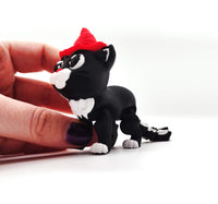 Adorable Halloween Decor, Black Cat with Witch Hat, Perfect for Spooky Season Gifts and Home Accents