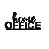 Stylish 3D 'Home Office' Sign - Sleek Black Desk, Perfect for Enhancing Your Workspace or Home Office Aesthetic