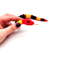 Vibrant Coral Snake - Realistic Articulated Reptile in Red, Yellow, and Black - Perfect for Collectors & Nature Lovers