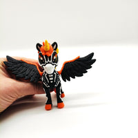 Spooky Unicorn, Colorful Skeleton Pegasus Unicorn – Halloween Decor, Fantasy Figurine Gift, Perfect Gift for Mythical Creature Lovers