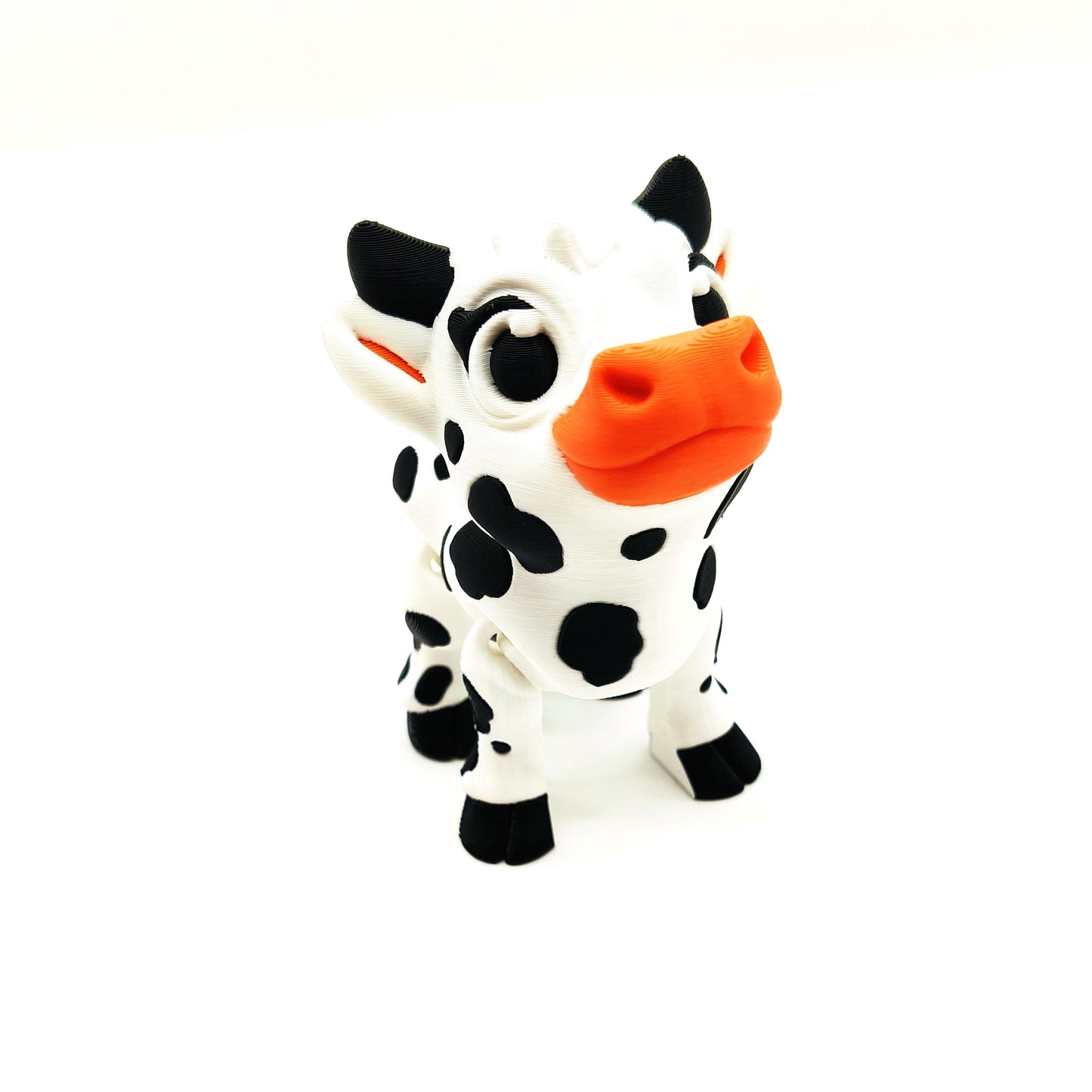 Adorable Baby Cow Figurine – Cute Black and White Spotted Cow Toy – Perfect for Animal Lovers, Kids' Gifts, and Farmhouse Decor