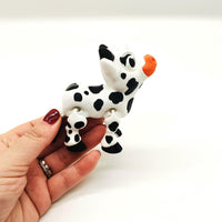 Adorable Baby Cow Figurine – Cute Black and White Spotted Cow Toy – Perfect for Animal Lovers, Kids' Gifts, and Farmhouse Decor