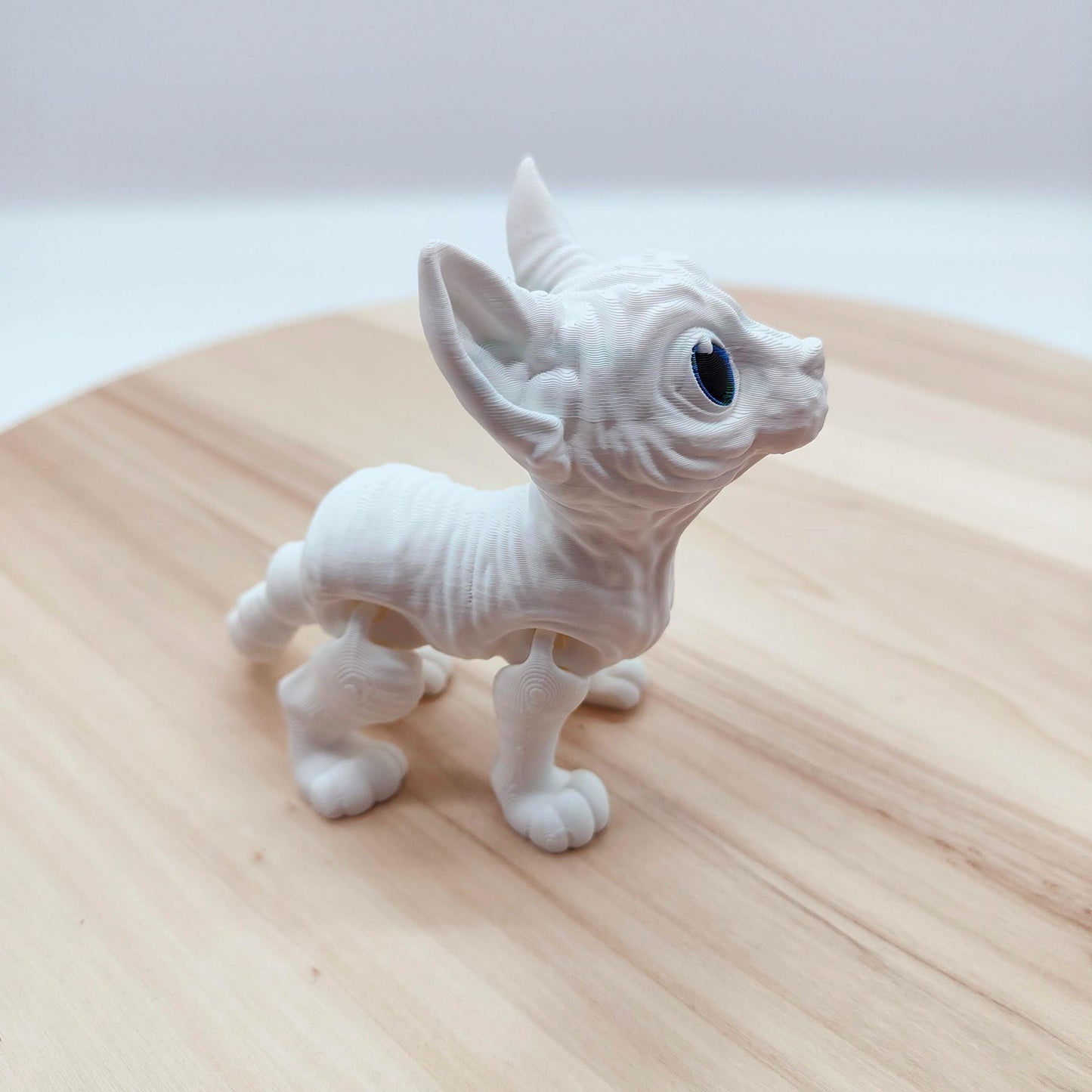 Sphynx Cat Figurine with Big Expressive Eyes – The Perfect Gift for Cat Lovers and Home Décor Enthusiasts, Flexi Sphynx Cat