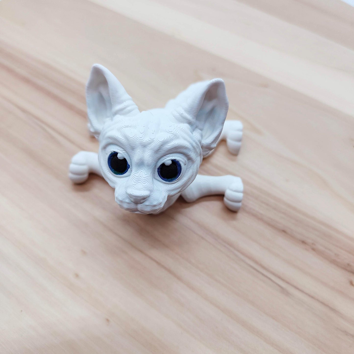 Sphynx Cat Figurine with Big Expressive Eyes – The Perfect Gift for Cat Lovers and Home Décor Enthusiasts, Flexi Sphynx Cat