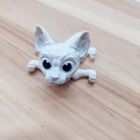 Sphynx Cat Figurine with Big Expressive Eyes – The Perfect Gift for Cat Lovers and Home Décor Enthusiasts, Flexi Sphynx Cat