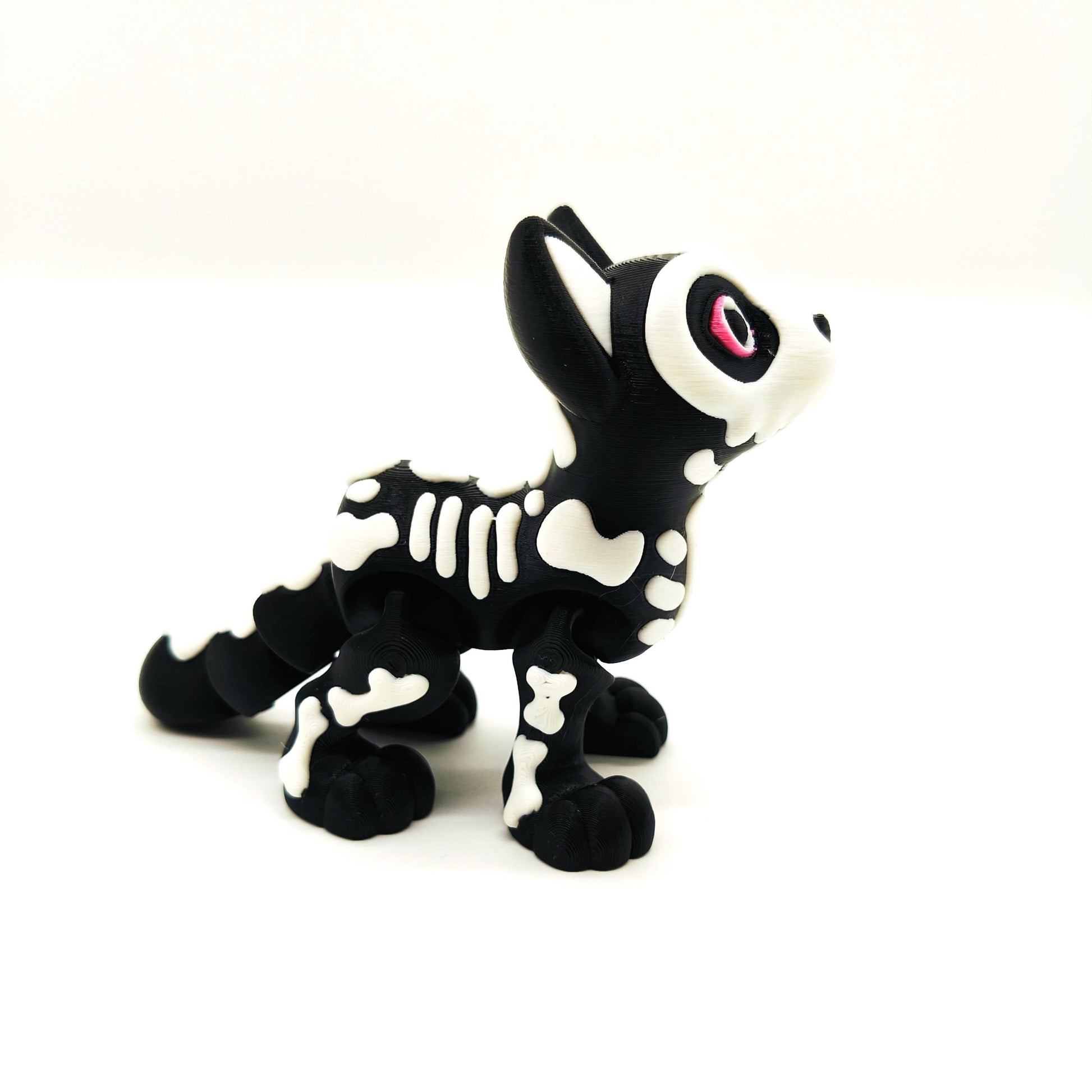 Adorable Ghost Cat Skeleton Figurine – Spooky and Cute Halloween Decor, Day of the Dead, or Unique Year-Round Gothic Home Accent