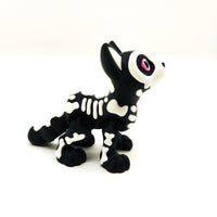 Adorable Ghost Cat Skeleton Figurine – Spooky and Cute Halloween Decor, Day of the Dead, or Unique Year-Round Gothic Home Accent